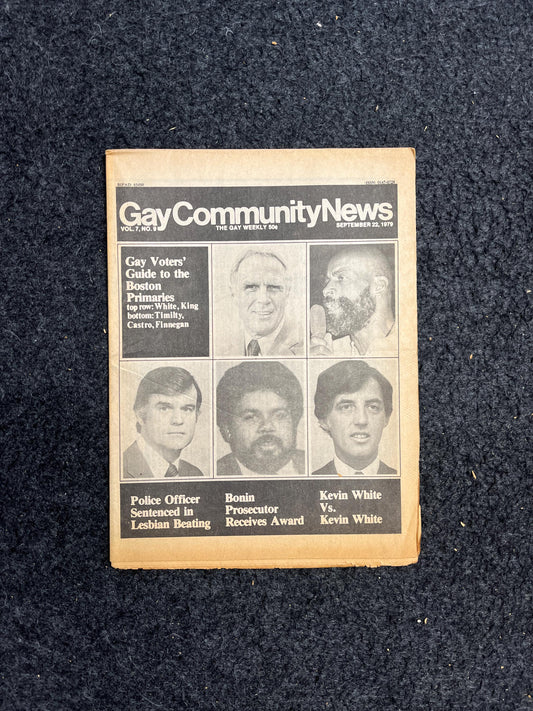 1980 Boston Mayoral Guide, Vintage Newspaper Gay Pride, LGBTQIA Memorabilia, Queer Gifts Artworks, Lesbian gift, Gay Books Magazines,