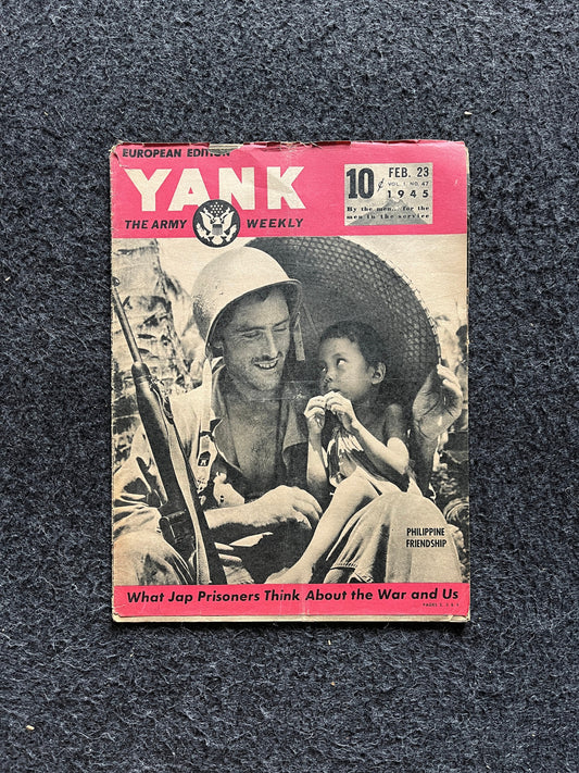 1945 US Propaganda WW2 Yank Magazine Collectible Military Magazine Memorabilia, Anniversary Gifts for Him, Vintage Military Wall Decoration