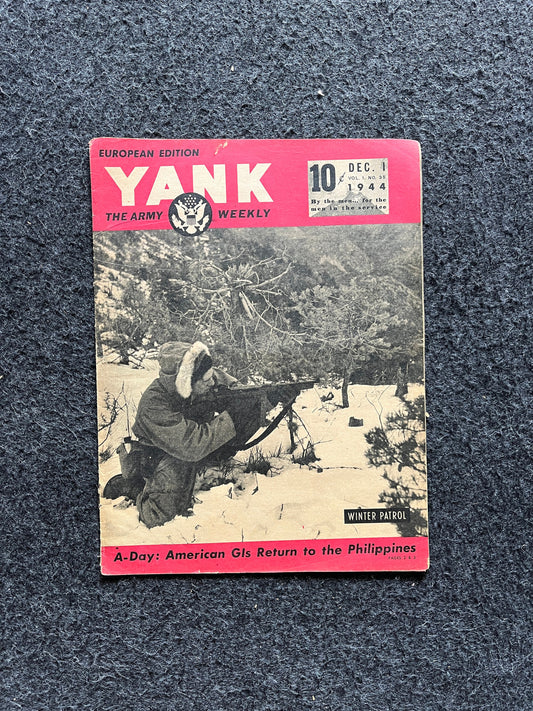 1945 US Propaganda WW2 Yank Magazine Collectible Military Magazine Memorabilia, Anniversary Gifts for Him, Vintage Military Wall Decoration