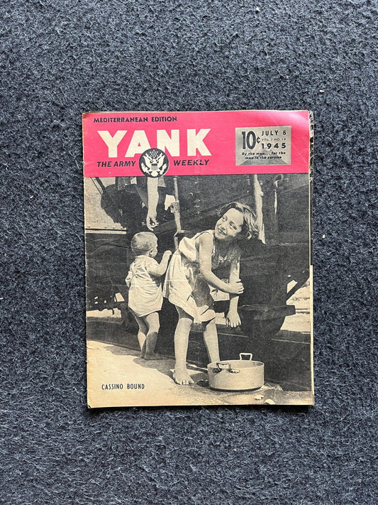 1945 US Propaganda WW2 Yank Magazine Collectible Military Magazine Memorabilia, Anniversary Gifts for Him, Vintage Military Wall Decoration