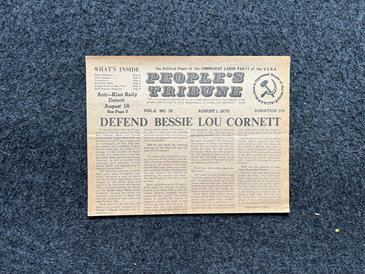 1975 Bessie Lou Cornett Miners Strike, Propaganda Newspaper, Vintage Communist Art, USSR Soviet Union Decoration, Russia Art, Union Gifts