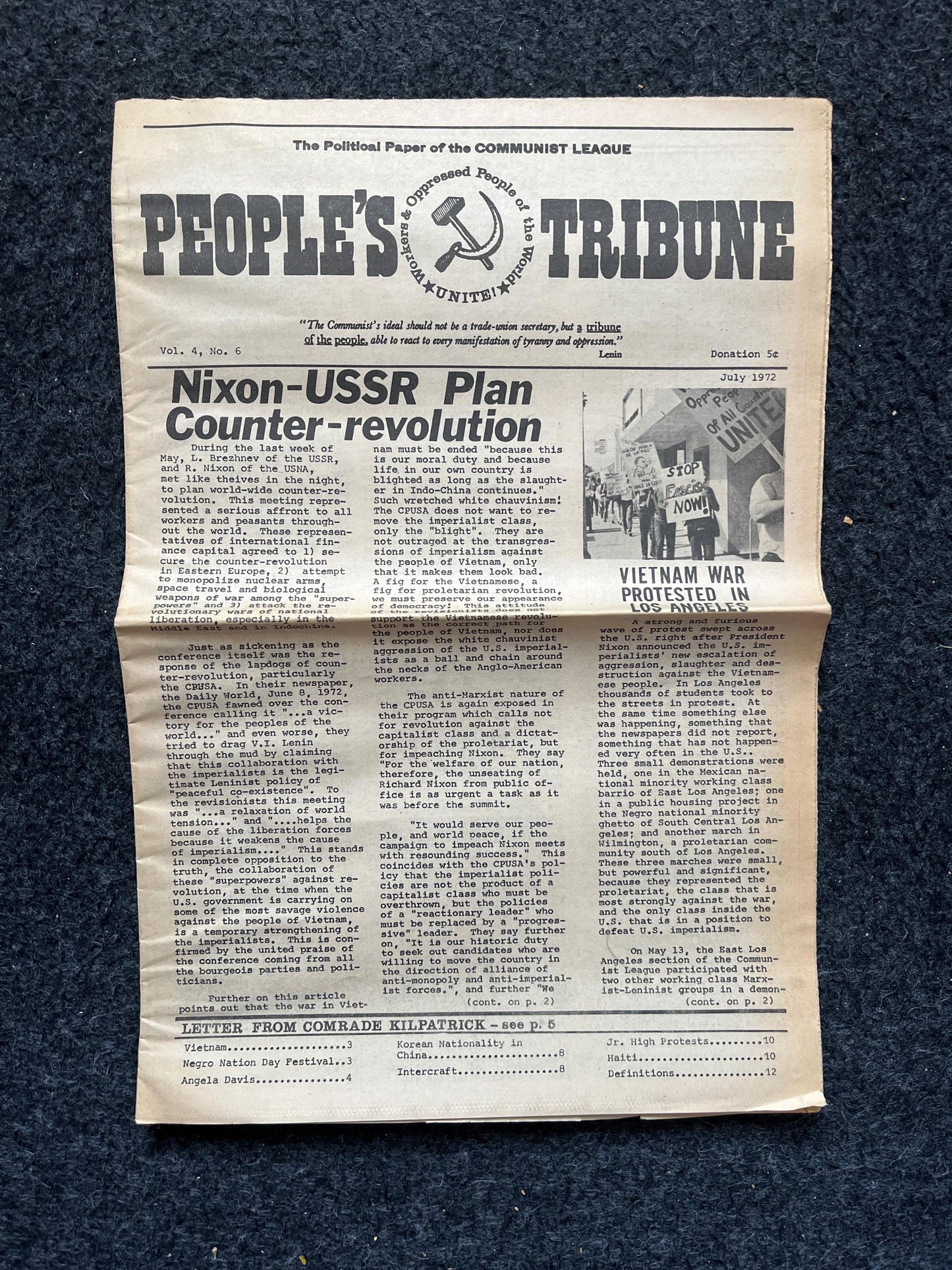 1974 Cold War Plans Exposed Soviet Peace Plan Propaganda Newspaper, Vintage Communist Art, USSR Soviet Union, Russia Art