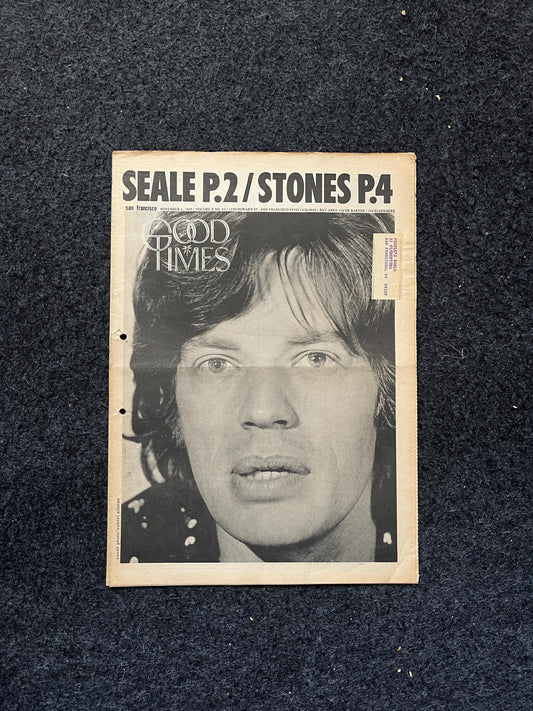 1969 Leftist Newspaper Vintage Ephemera Gifts, Vintage Zine, Good Times Decor, Black Panther Party, Antique Collectibles, San Francisco