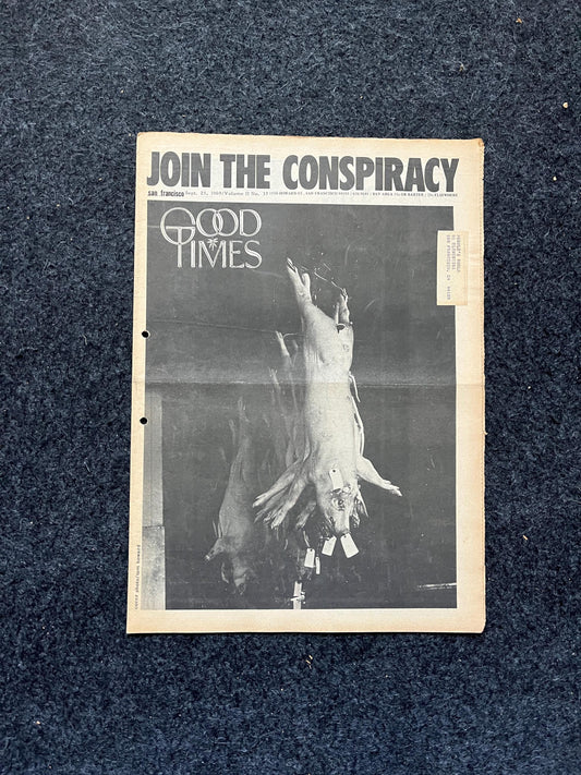 1969 ACAB Anti Cop Leftist Newspaper Vintage Ephemera Gifts, Vintage Zine, Good Times Decor, Black Panther Party, Antique Collectibles, SF