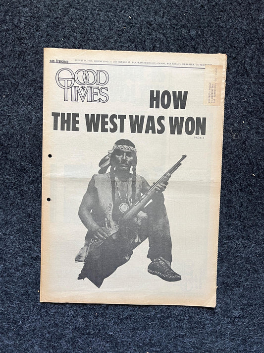 1969 Support Your Local Panther, Vintage Zine, Good Times Newspaper, Black Panther Party, Vintage Antique Collectibles, San Francisco