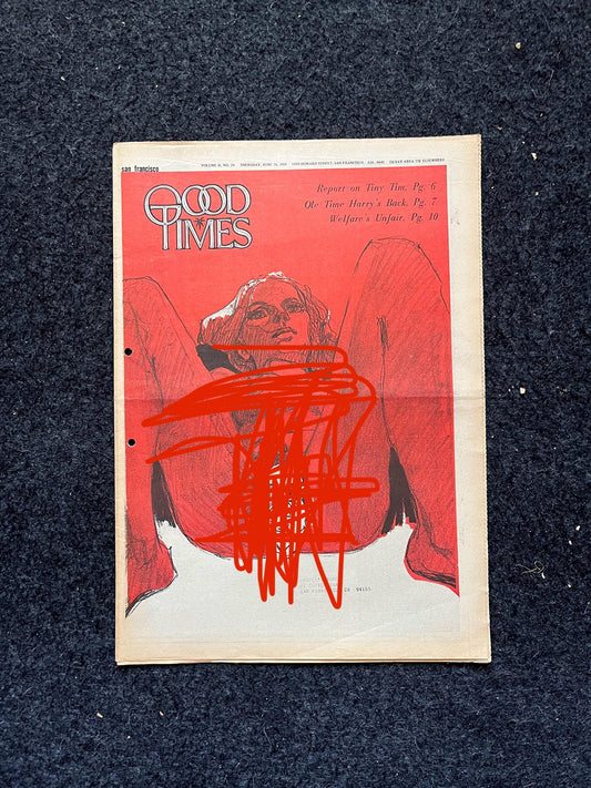 1969 Leftist Newspaper Vintage Ephemera Gifts, Vintage Zine, Good Times Decor, Black Panther Party, Antique Collectibles, San Francisco