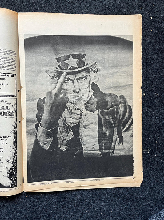 1969 San Francisco Leftist Newspaper Vintage Ephemera Gifts, Vintage Zine, Good Times Decor, Black Panther Party, Antique Collectibles
