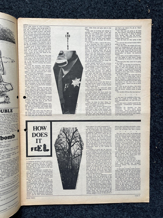1969 San Francisco Leftist Newspaper Vintage Ephemera Gifts, Vintage Zine, Good Times Decor, Black Panther Party, Antique Collectibles