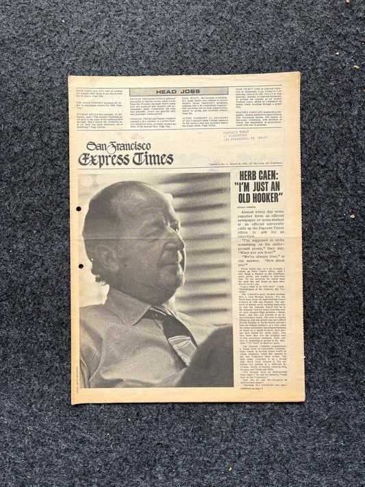 1969 San Francisco Leftist Newspaper Vintage Ephemera Gifts, Vintage Zine, Good Times Decor, Black Panther Party, California Gifts