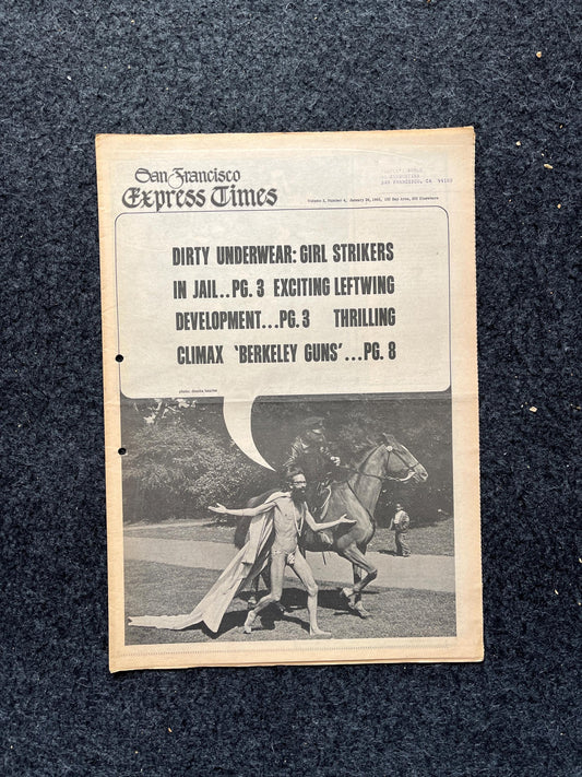 1969 San Francisco Leftist Newspaper Vintage Ephemera Gifts, Vintage Zine, Good Times Decor, Black Panther Party, California Gifts
