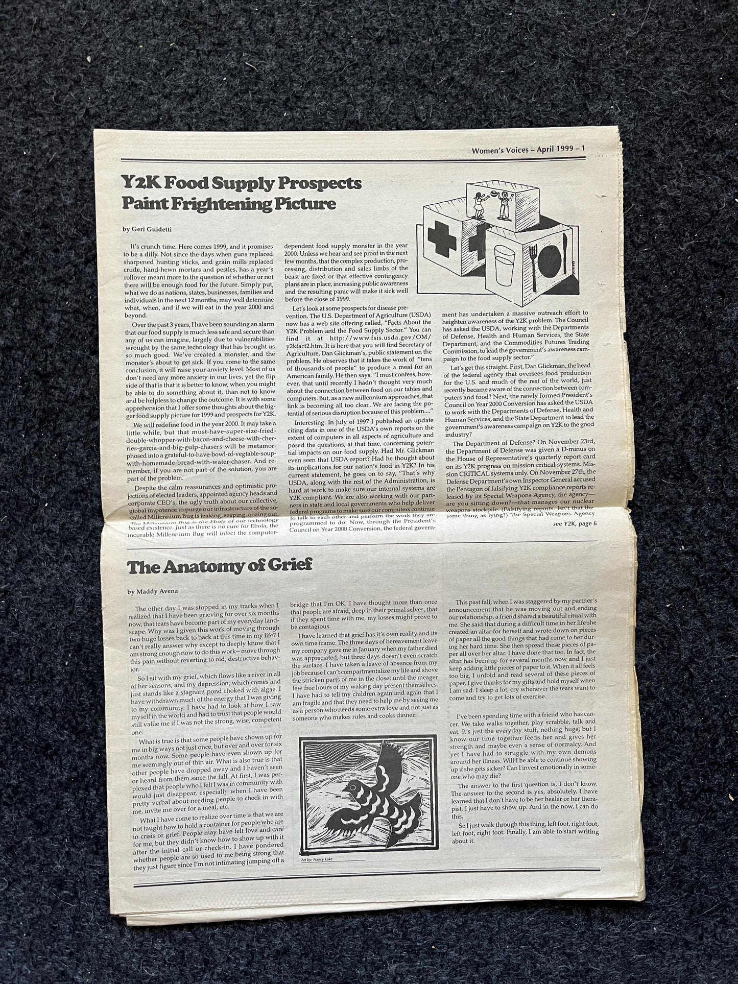 Vintage Y2K Feminist Newspaper, Womens Voice Third Wave Feminism, Gifts for Wife Mother, Feminist Gifts, Female Empowerment, Feminist Art