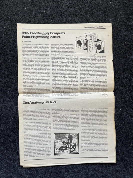 Vintage Y2K Feminist Newspaper, Womens Voice Third Wave Feminism, Gifts for Wife Mother, Feminist Gifts, Female Empowerment, Feminist Art