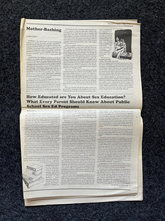 Vintage Y2K Feminist Newspaper, Womens Voice Third Wave Feminism, Gifts for Wife Mother, Feminist Gifts, Female Empowerment, Feminist Art