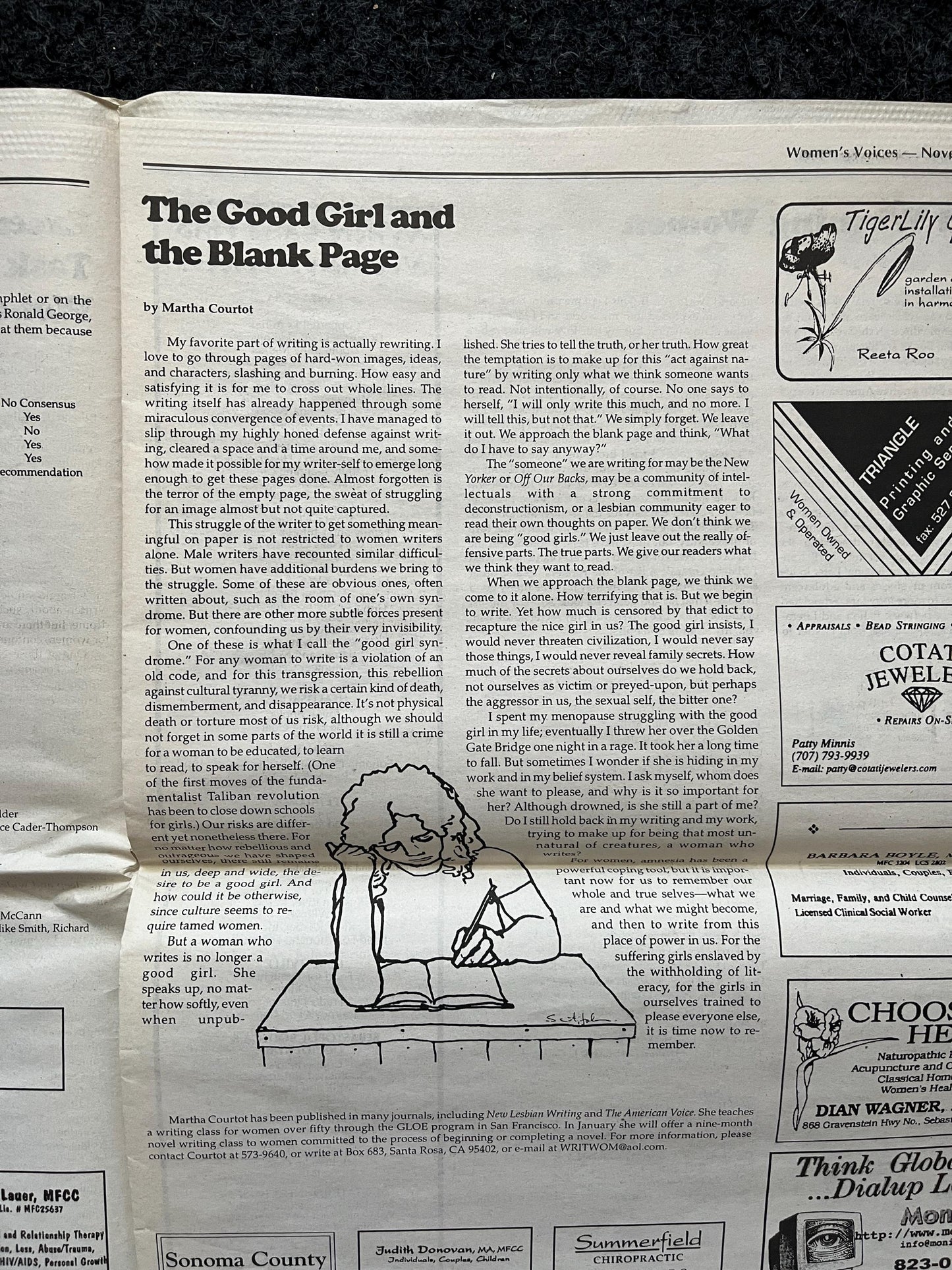 Vintage 2000 Feminist Newspaper, Womens Voice Third Wave Feminism, Gifts for Wife Mother, Feminist Gifts, Female Empowerment, Feminist Art