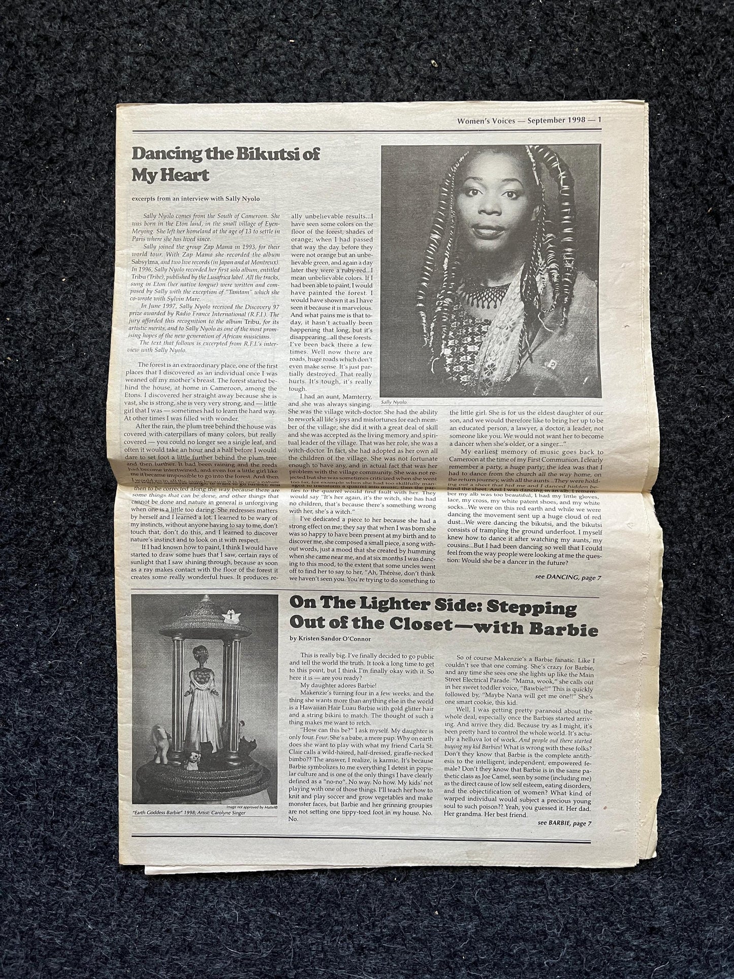 Vintage 2000 Pet Feminist Newspaper, Womens Voice Third Wave Feminism, Gifts for Wife Mother, Feminist Gifts, Female Empowerment