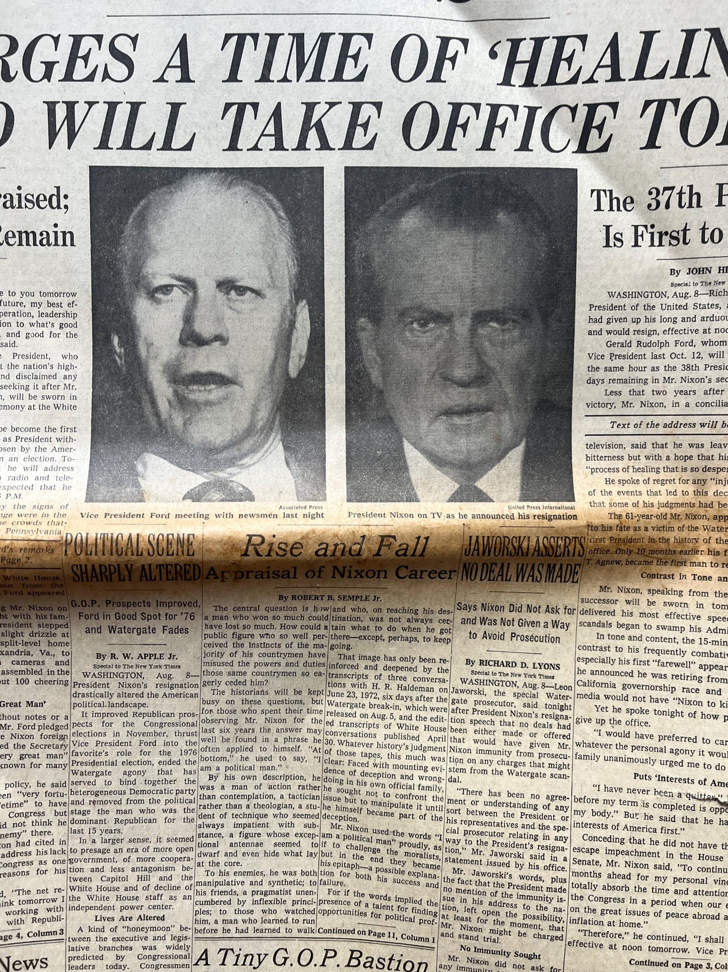 1974 Richard Nixon Resigns from Presidency, US Presidents, US Politics, Gifts for Republicans, Gifts for Conservatives, US Politics Art