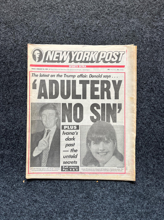 1990 Donald Trump Affair, Trump Gifts and Artwork, Republican decorations, Make America Great Again, Vintage MAGA newspaper