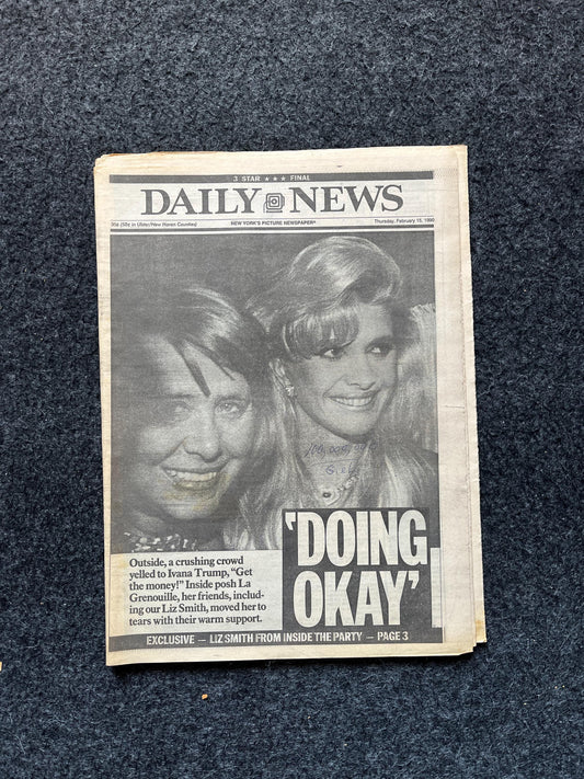 1990 Donald Ivana Trump Affair, Trump Gifts and Artwork, Republican decorations, Make America Great Again, Vintage MAGA newspaper