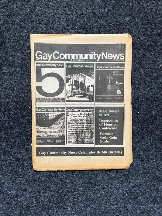 Vintage 1980s 6th Anniversary LGBT  Newspaper, LGBTQIA Memorabilia, Queer Gifts Artworks, Lesbian gift, Trans Acceptance, Gay Books Magazine