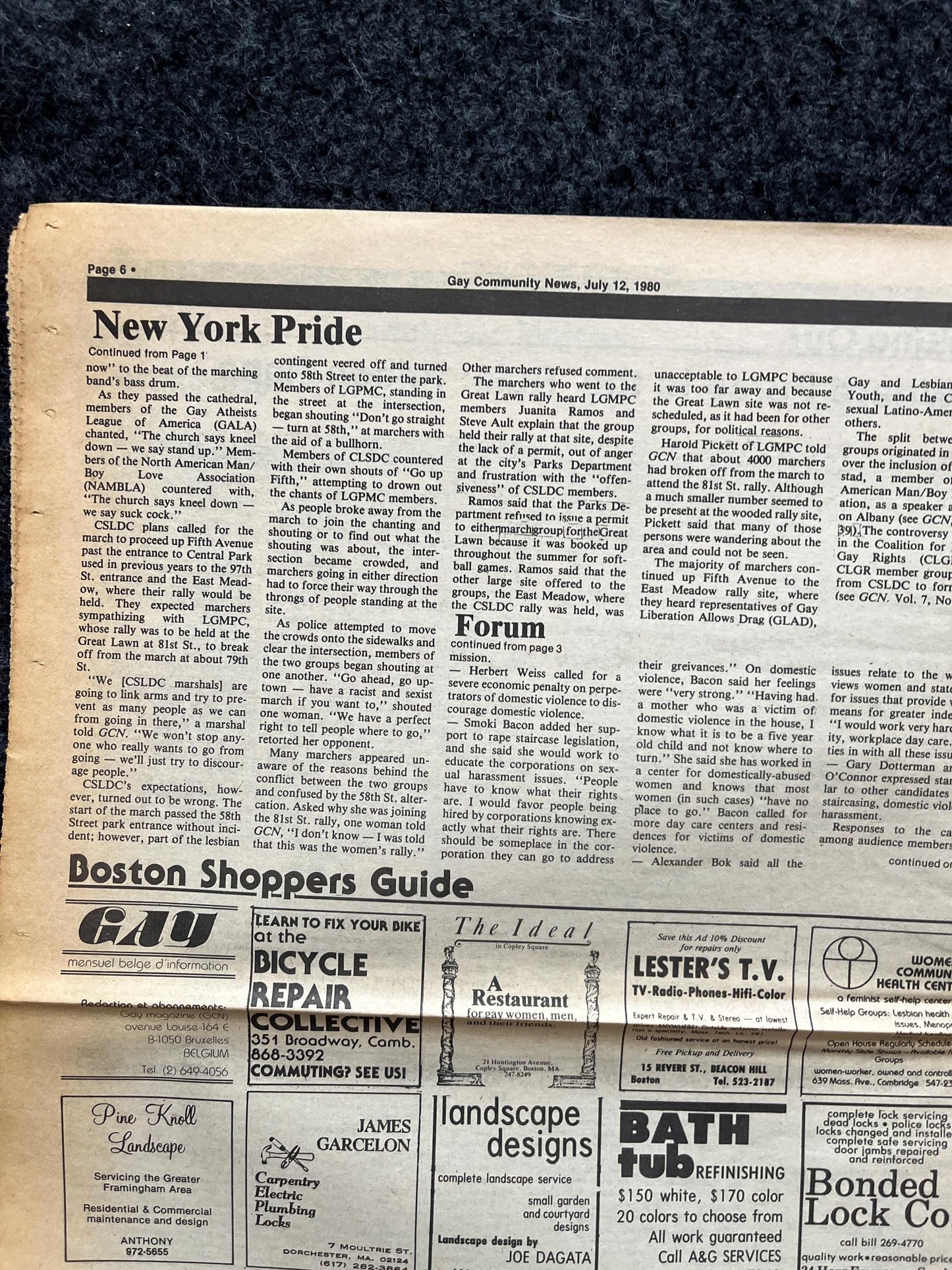 Vintage 1980s Boston LGBT Newspaper, LGBTQIA Memorabilia, Queer Gifts Artworks, Lesbian gift, Trans Acceptance, Gay Books Magazines,