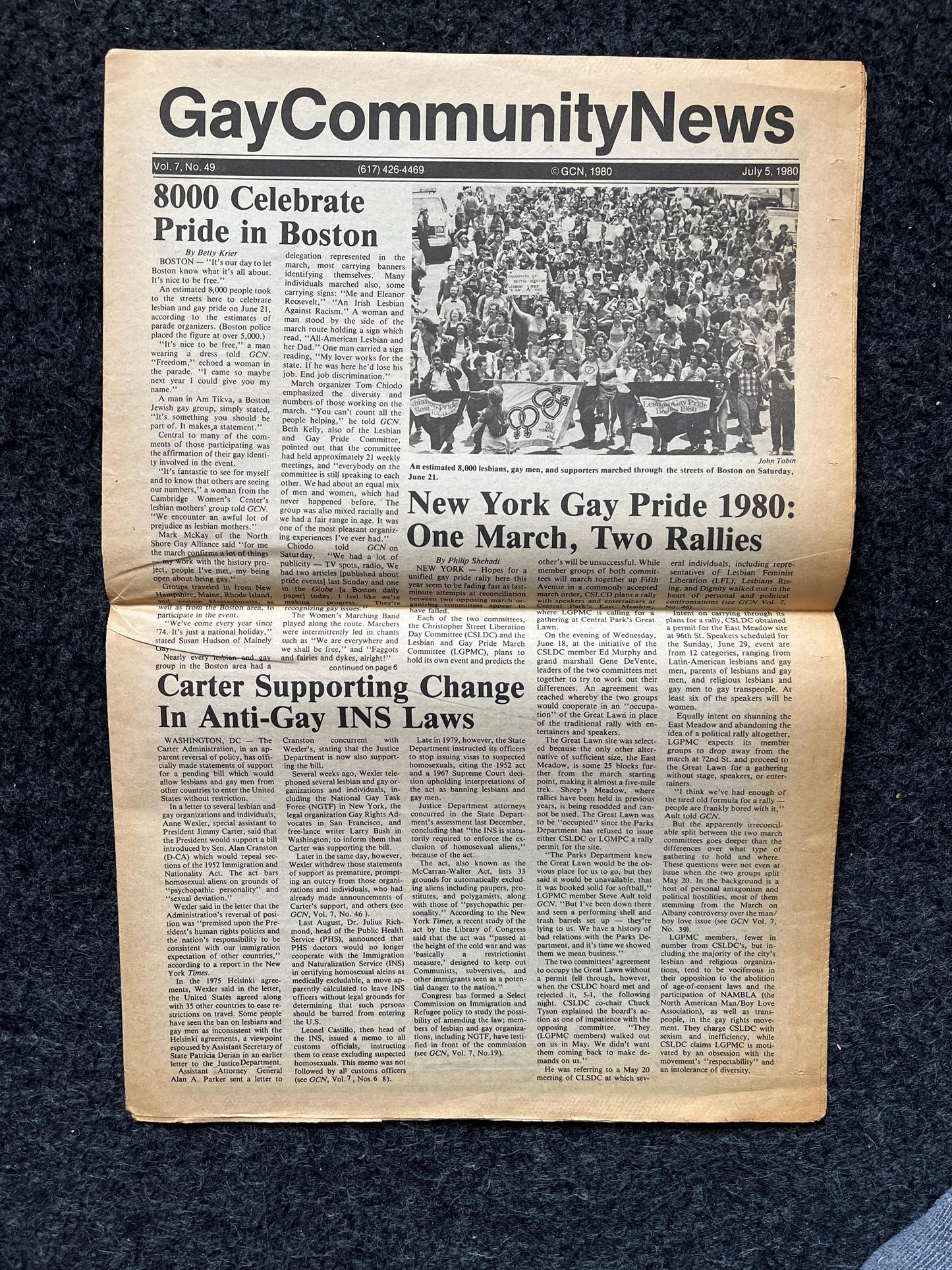 Vintage Boston Pride 1980s LGBT  Newspaper, LGBTQIA Memorabilia, Queer Gifts Artworks, Lesbian gift, Trans Acceptance, Gay Books Magazine