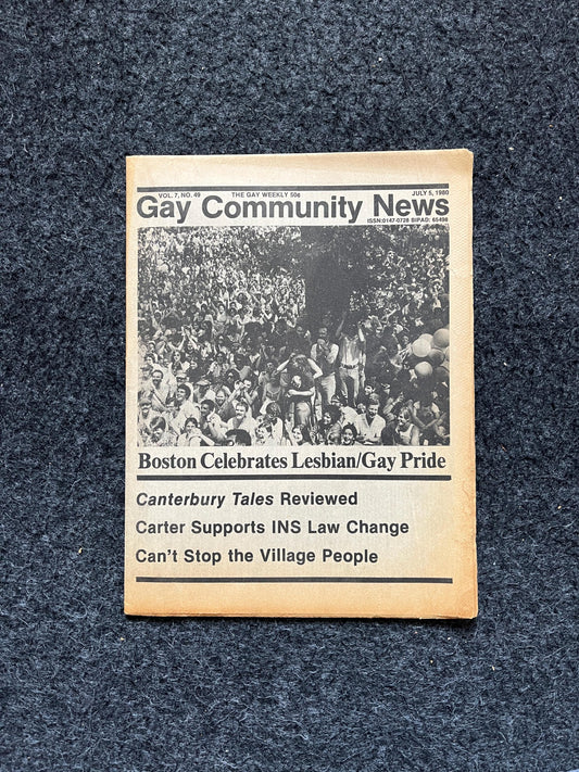 Vintage Boston Pride 1980s LGBT  Newspaper, LGBTQIA Memorabilia, Queer Gifts Artworks, Lesbian gift, Trans Acceptance, Gay Books Magazine