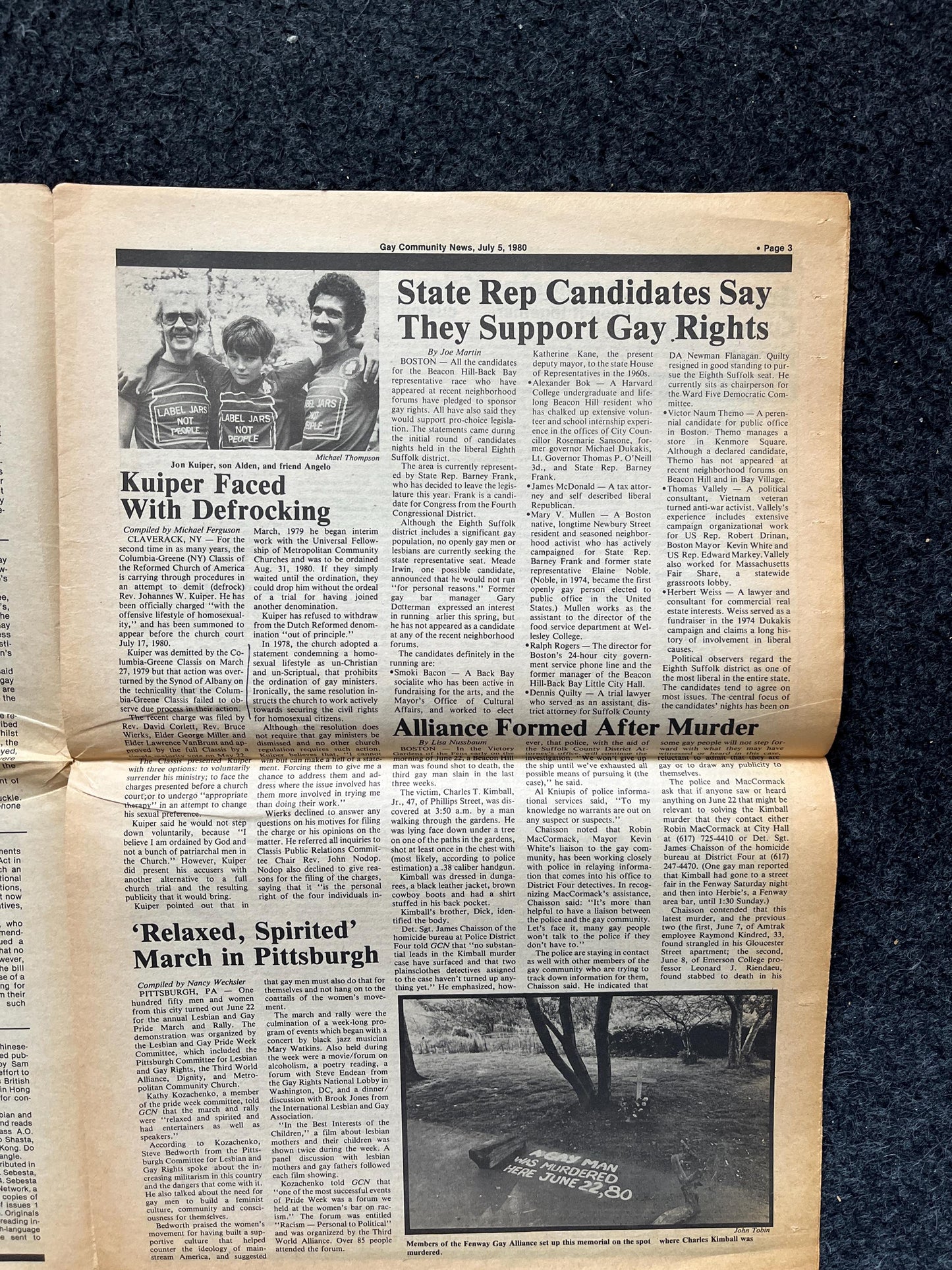 Vintage Boston Pride 1980s LGBT  Newspaper, LGBTQIA Memorabilia, Queer Gifts Artworks, Lesbian gift, Trans Acceptance, Gay Books Magazine