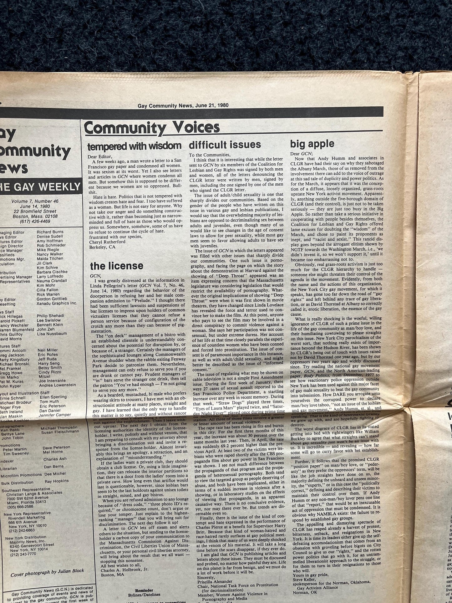 Vintage 1980s LGBT Maurice Kenny Newspaper, LGBTQIA Memorabilia, Queer Gifts Artworks, Lesbian gift, Trans Acceptance, Gay Books Magazines,