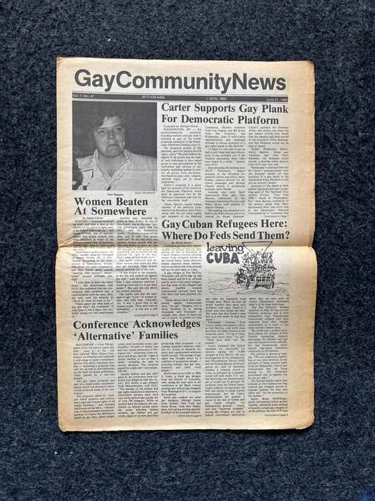 Vintage 1980s LGBT Maurice Kenny Newspaper, LGBTQIA Memorabilia, Queer Gifts Artworks, Lesbian gift, Trans Acceptance, Gay Books Magazines,