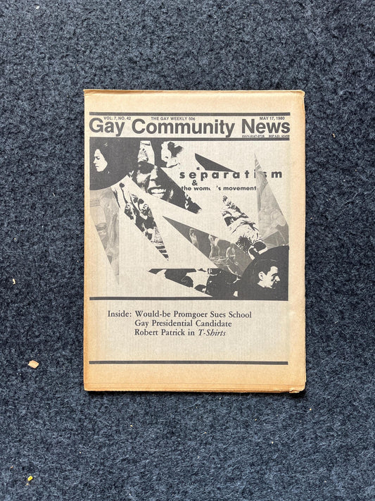 1980s LGBT Newspaper, LGBTQIA Memorabilia, Queer Gifts Artworks, Lesbian gift, Underground Newspaper, Gay Books Magazines, Boston History