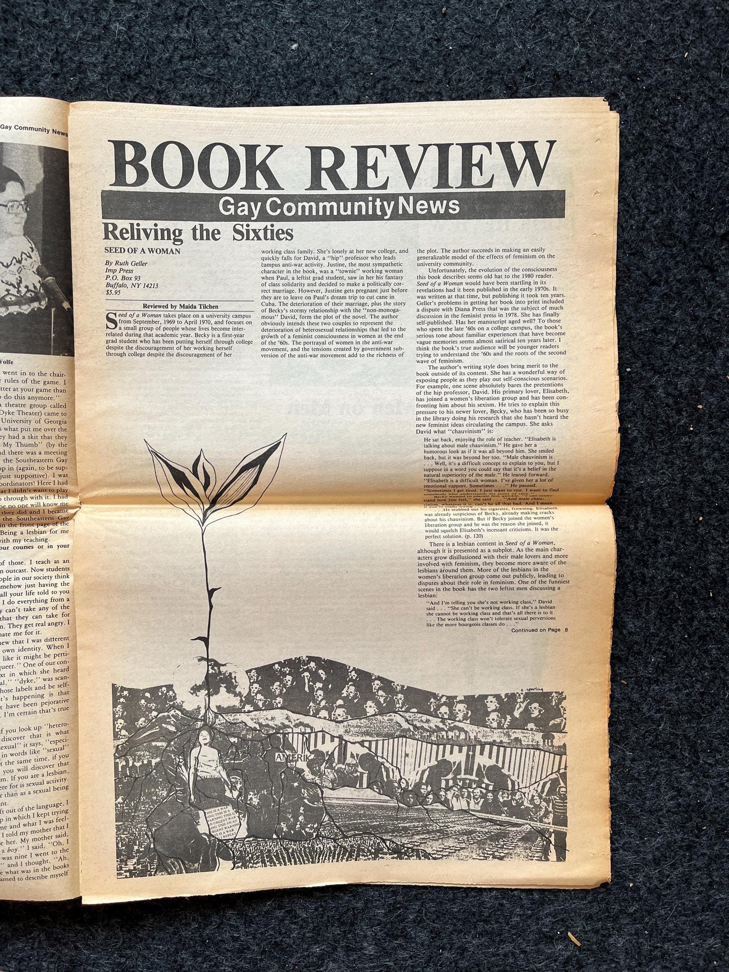 1980s LGBT Newspaper, LGBTQIA Memorabilia, Queer Gifts Artworks, Lesbian gift, Underground Newspaper, Gay Books Magazines, Boston History