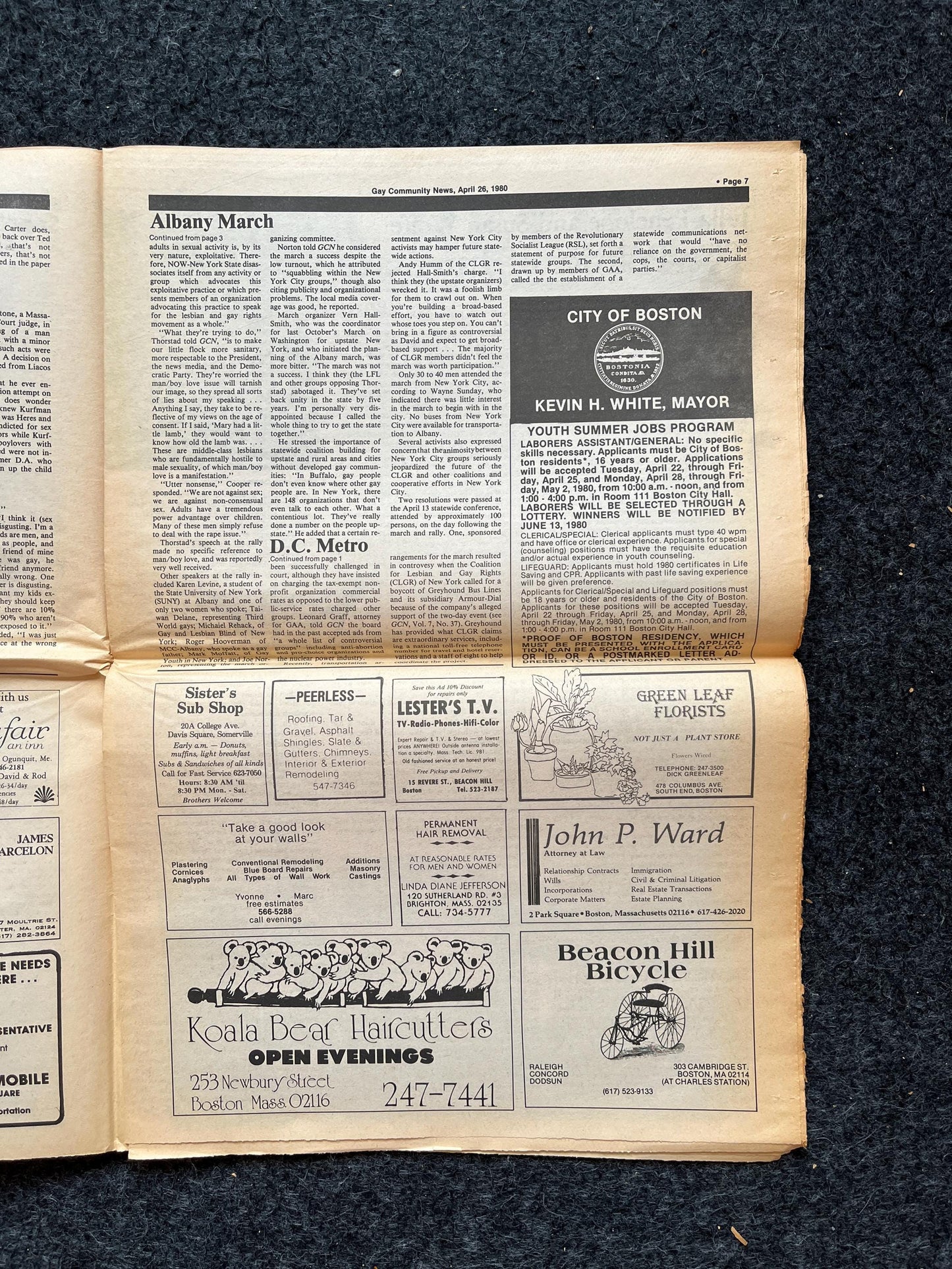 1980s LGBT Newspaper, LGBTQIA Memorabilia, Queer Gifts Artworks, Lesbian gift, Underground Newspaper, Gay Books Magazines, Boston History