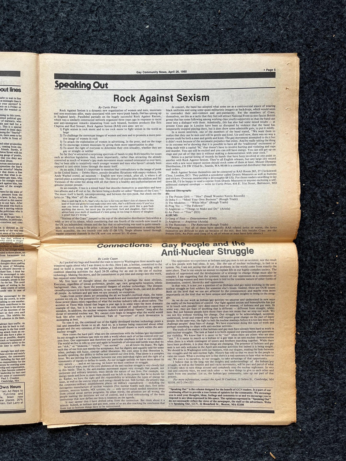 1980s LGBT Newspaper, LGBTQIA Memorabilia, Queer Gifts Artworks, Lesbian gift, Underground Newspaper, Gay Books Magazines, Boston History
