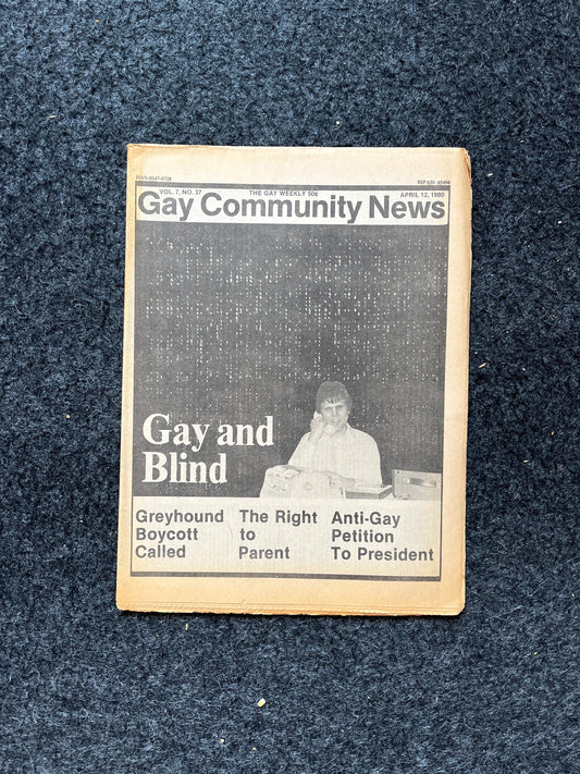 1980s LGBT Newspaper, LGBTQIA Memorabilia, Queer Gifts Artworks, Lesbian gift, Underground Newspaper, Gay Books Magazines, Boston History