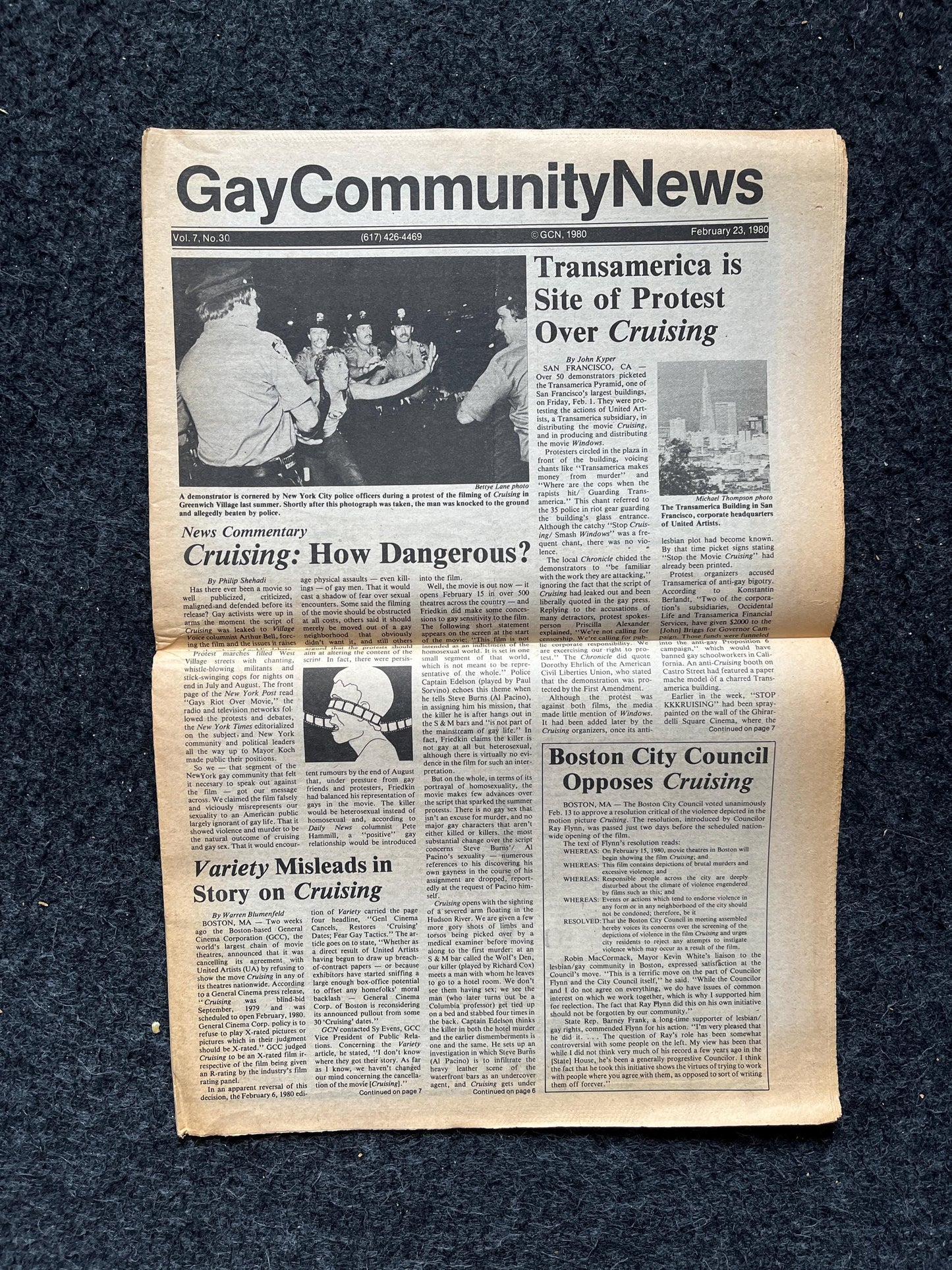 1980s LGBT Cruising Movie Newspaper, LGBTQIA Memorabilia, Queer Gifts Artworks, Lesbian gift, Underground Newspaper, Boston History