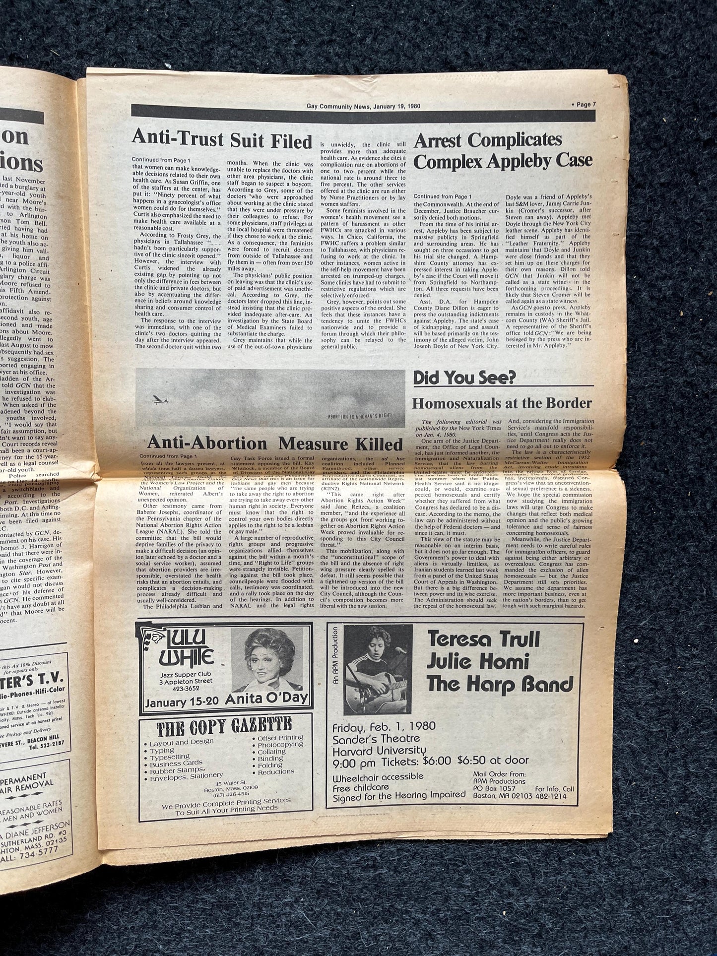 1980s LGBT Ted Kennedy Newspaper, LGBTQIA Memorabilia, Queer Gifts Artworks, Lesbian gift, Underground Newspaper, Gay Books Magazines,