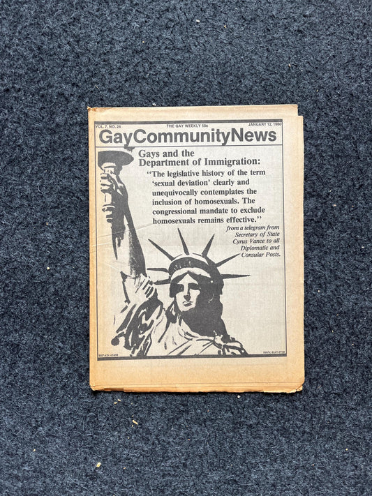 1980s LGBT Statue of Liberty Newspaper, LGBTQIA Memorabilia, Queer Gifts Artworks, Lesbian gift, Underground Newspaper, Gay Books Magazines,