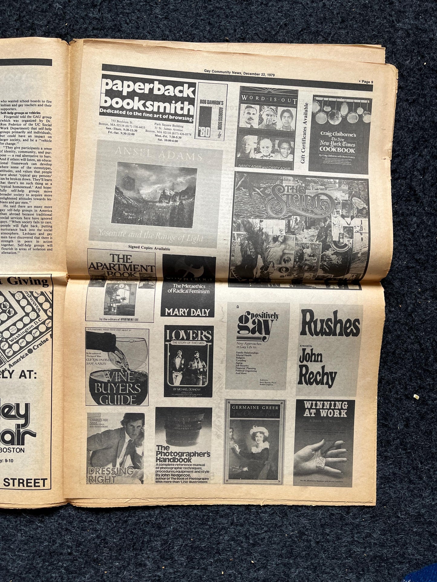 1980s American Lesbian in Paris Newspaper, LGBTQIA Memorabilia, Queer Gifts Artworks, Lesbian gift, Trans Acceptance, Gay Books Magazines,