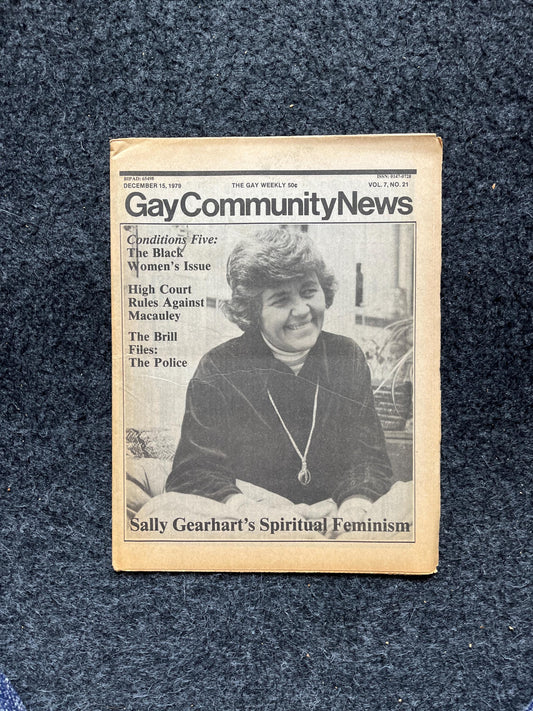 1980s LGBT Sally Gearhart Newspaper, LGBTQIA Memorabilia, Queer Gifts Artworks, Lesbian gift, Underground Newspaper, Gay Books Magazines,