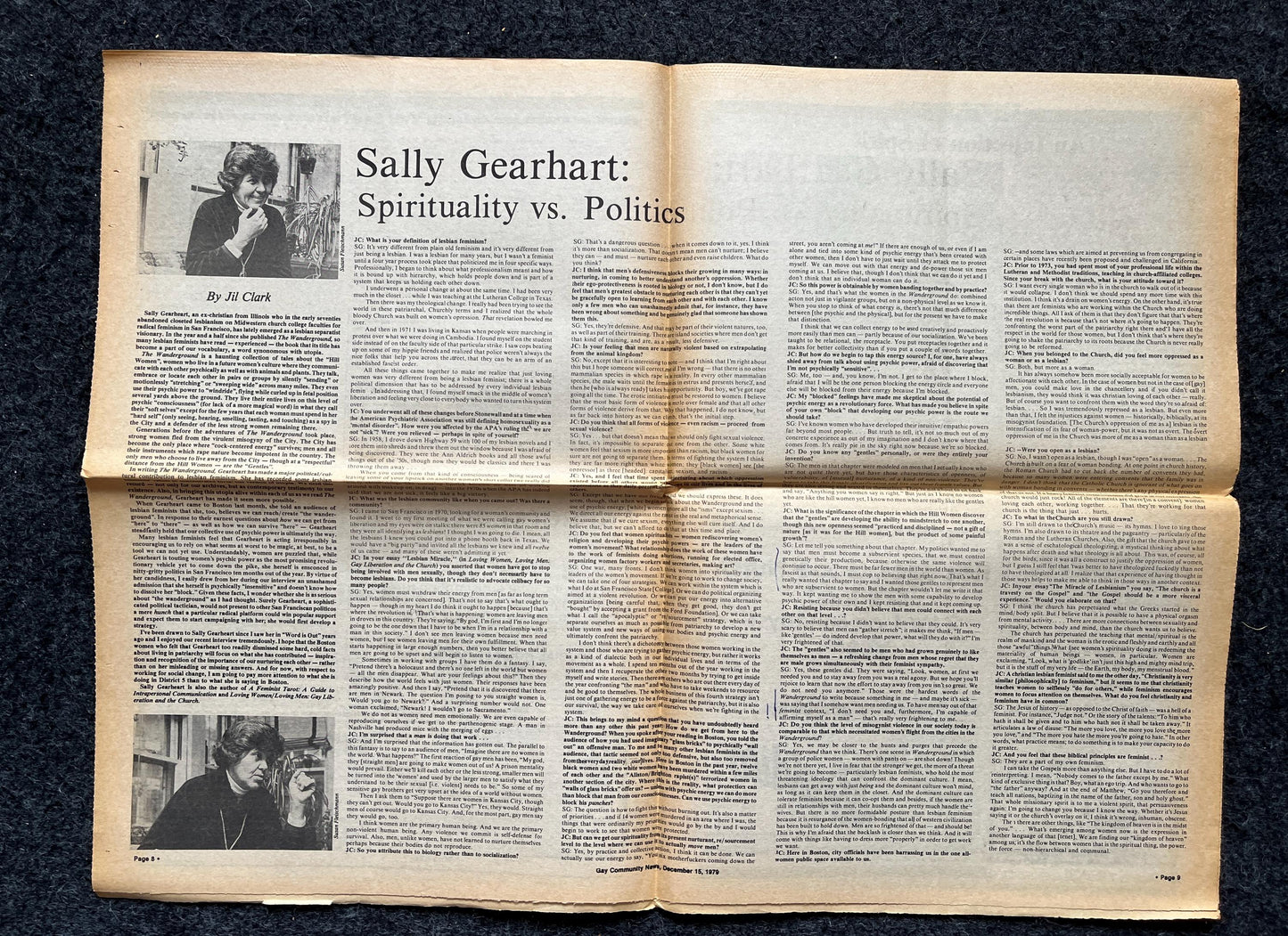 1980s LGBT Sally Gearhart Newspaper, LGBTQIA Memorabilia, Queer Gifts Artworks, Lesbian gift, Underground Newspaper, Gay Books Magazines,