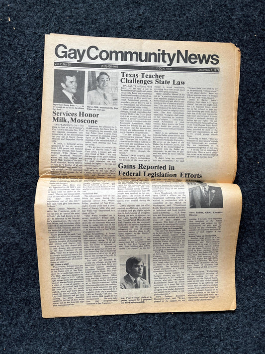 1980s LGBT Texas Donald Baker Newspaper, LGBTQIA Memorabilia, Queer Gifts Artworks, Lesbian gift, Underground Newspaper, Gay Books Magazine