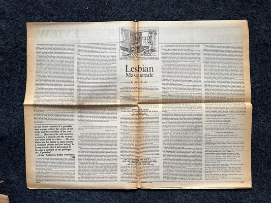 1980s Milton Matson Newspaper, LGBTQIA Memorabilia, Queer Gifts Artworks, Lesbian gift, Trans Rights, Gay Books Magazines,