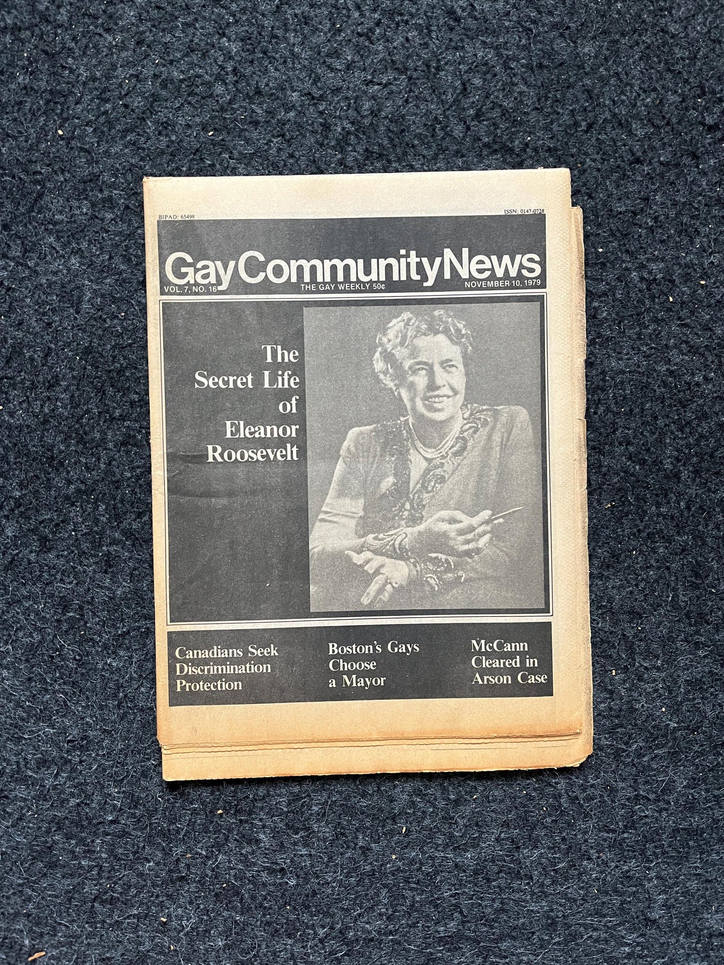 1980s Secret Life of Eleanor Roosevelt Newspaper, LGBTQIA Memorabilia, Queer Gifts Artworks, Lesbian gift, Trans Rights, Gay Books Magazine