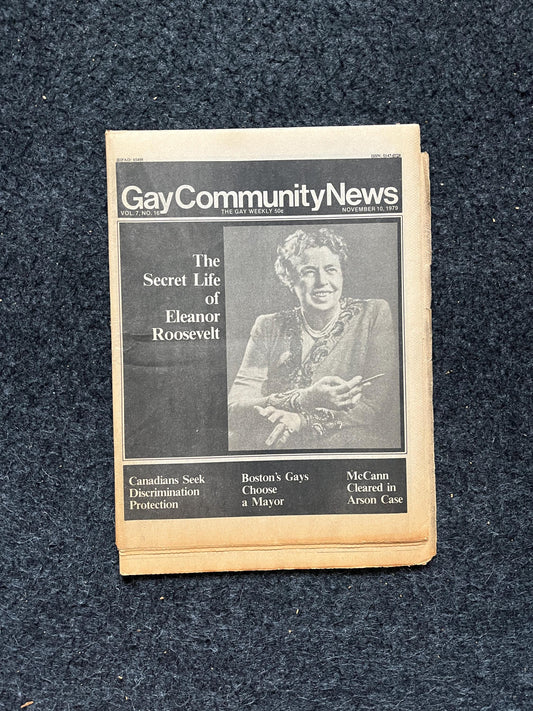 1980s Secret Life of Eleanor Roosevelt Newspaper, LGBTQIA Memorabilia, Queer Gifts Artworks, Lesbian gift, Trans Rights, Gay Books Magazine