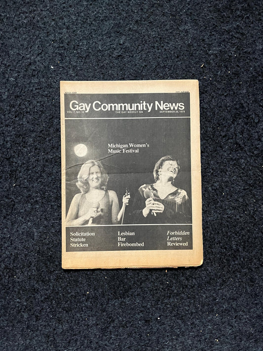 1980 Lesbian Festival, Vintage Newspaper, LGBTQIA Memorabilia, Queer Gifts Artworks, Lesbian gift, Trans Rights, Gay Books Magazines,