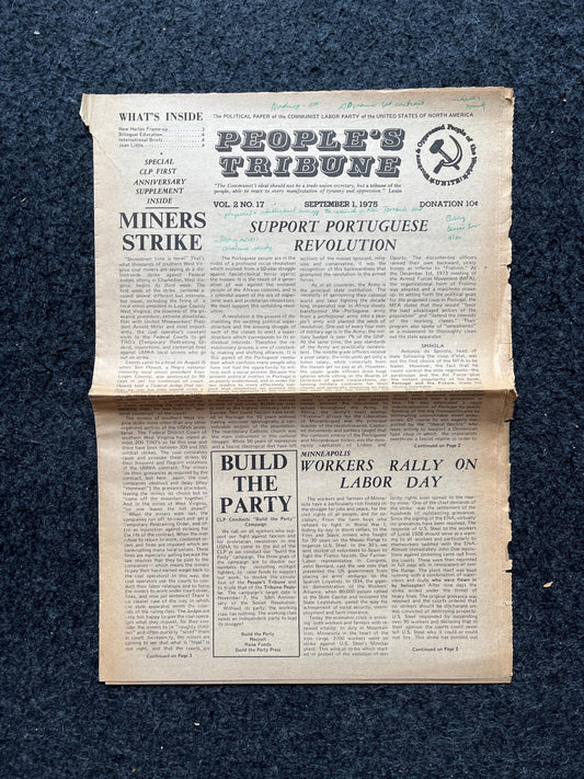 1975 Bessie Lou Cornett Miners Strike, Propaganda Newspaper, Vintage Communist Art, USSR Soviet Union Decoration, Russia Art, Union Gifts