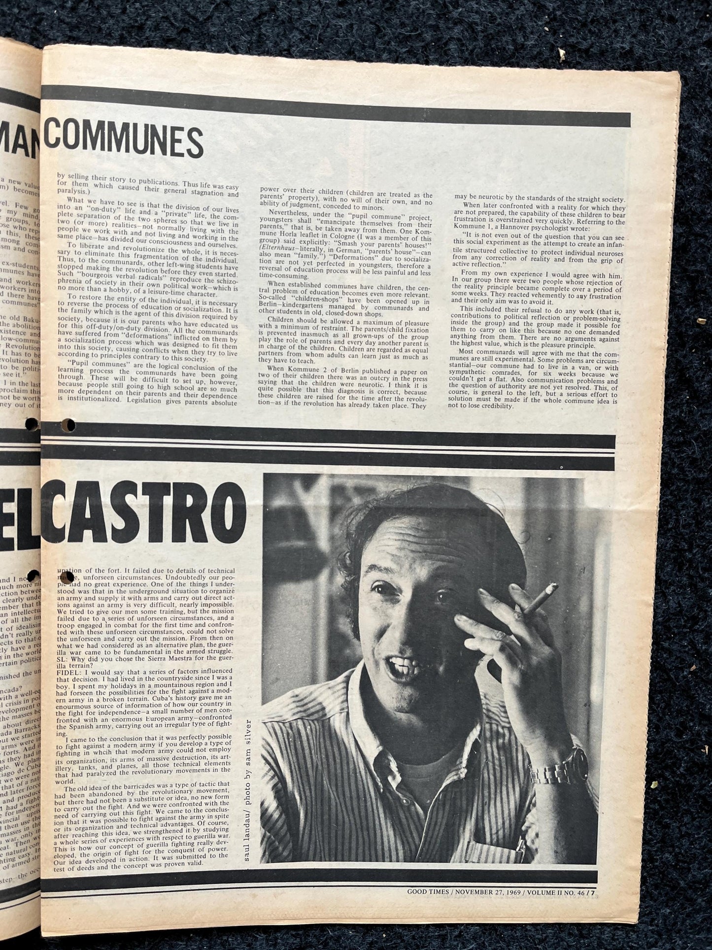 1969 Castro Interview, Vintage Zine, Good Times Underground Newspaper, Black Panther Party, Vintage Antique Collectibles, San Francisco