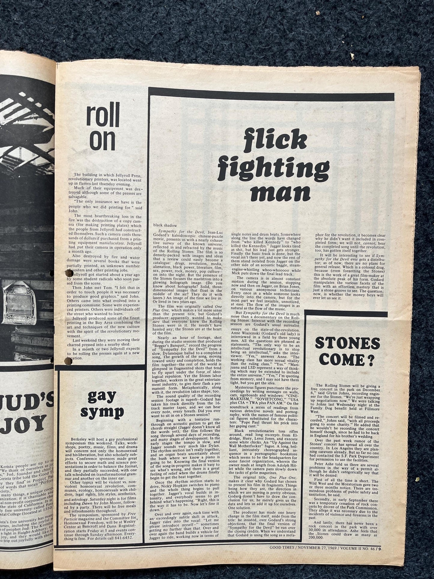 1969 Castro Interview, Vintage Zine, Good Times Underground Newspaper, Black Panther Party, Vintage Antique Collectibles, San Francisco