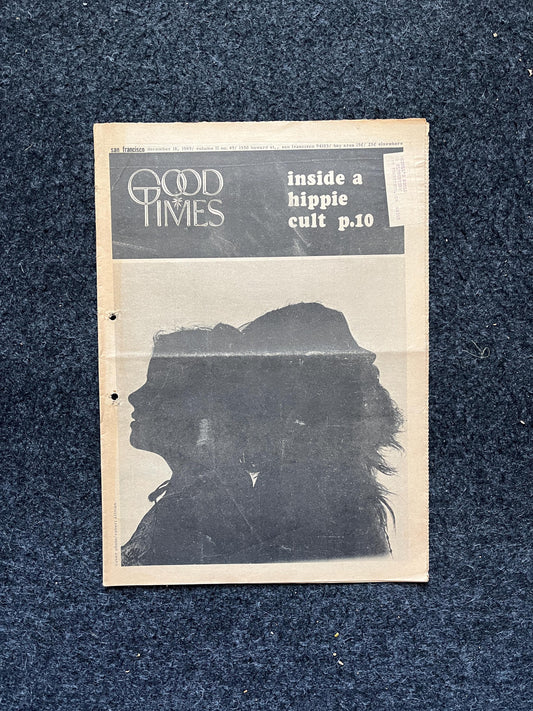 1969 Leftist Newspaper Vintage Ephemera Gifts, Vintage Zine, Good Times Decor, Black Panther Party, Antique Collectibles, San Francisco