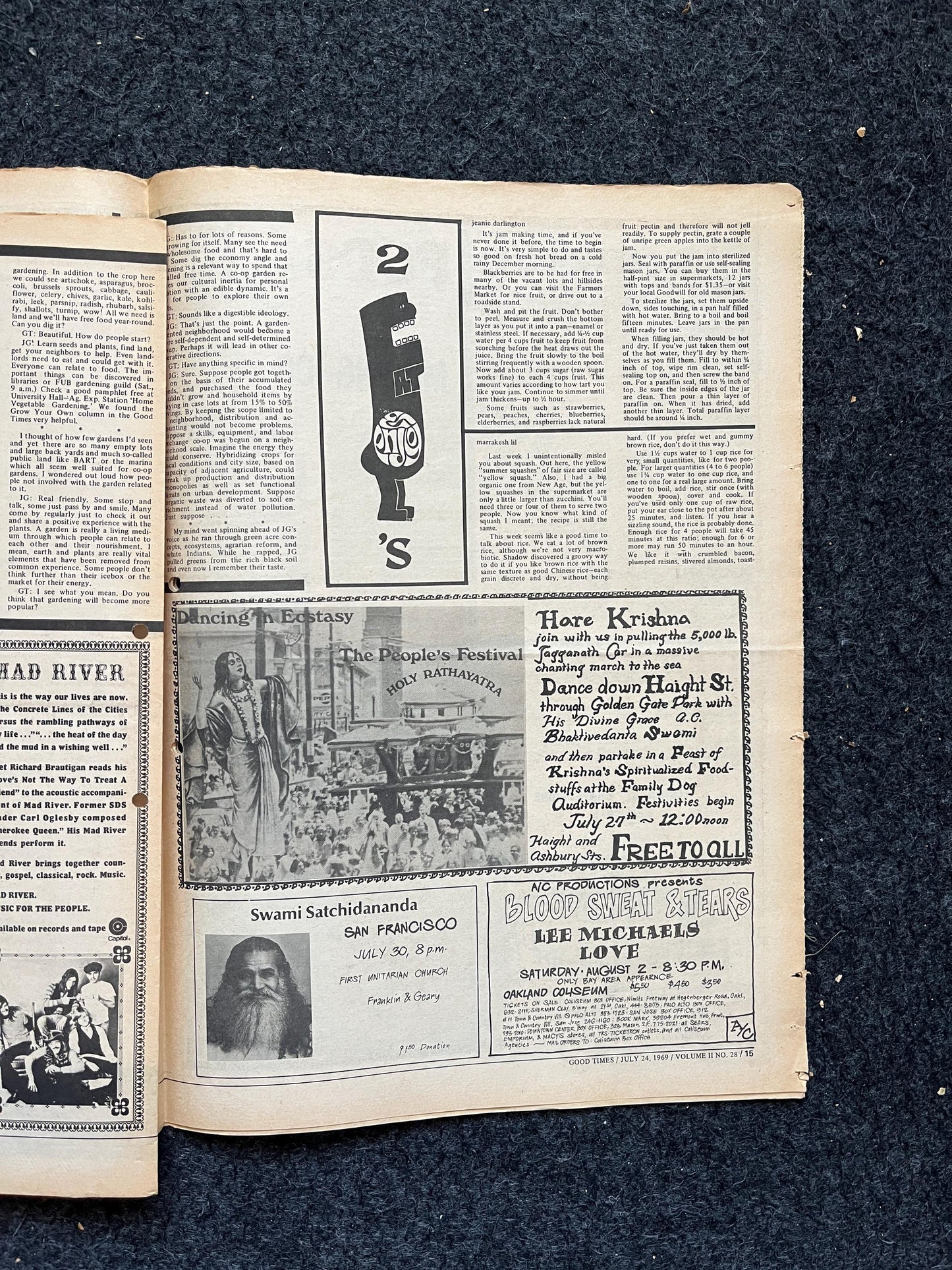 1969 Anti Nixon Newspaper, Vintage Zine, Good Times Newspaper Black Panther Party, Vintage Antique Collectible, San Francisco Woodstock
